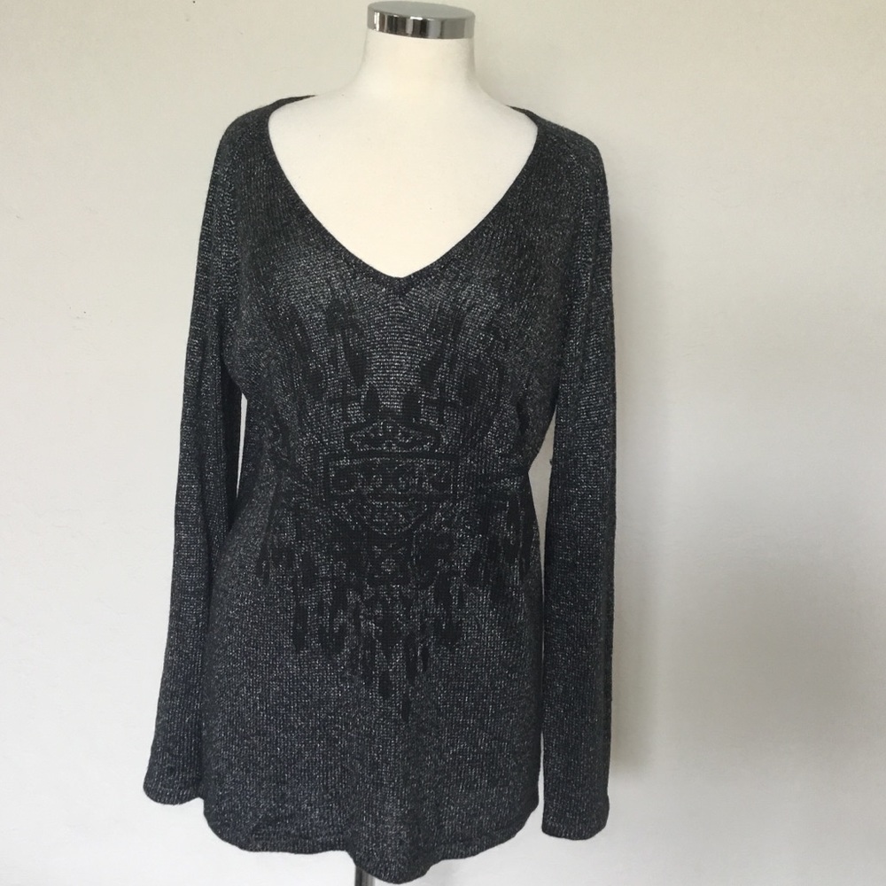 Harley Davidson Shredded/Open Back Sweater - Sz XL